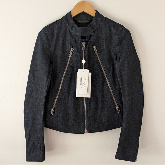 Maison Martin Margiela Jackets & Blazers - Maison Martin Margiela Limited Edition 5 Five Zip Denim Moto Biker Jacket 38 2